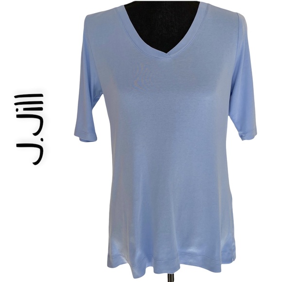 J. Jill Tops - ☀️ J JILL Perfect Pima V-neck Elbow Sleeve Tee, Size Small